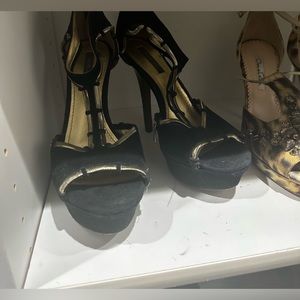 Used. Rachel Zoe black platform heels.